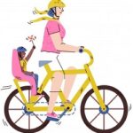 Silla de bebe bicicleta dibujo